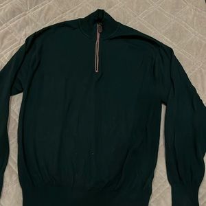 Orvis, quarter zip pullover, 100% wool size large